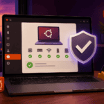 Comprobación de compatibilidad en Ubuntu 26.10 con iconos y escudo de seguridad.
