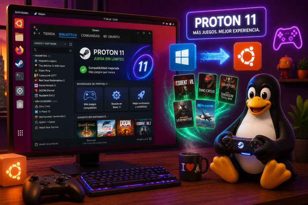 Ya disponible Proton 11 con amplias mejoras