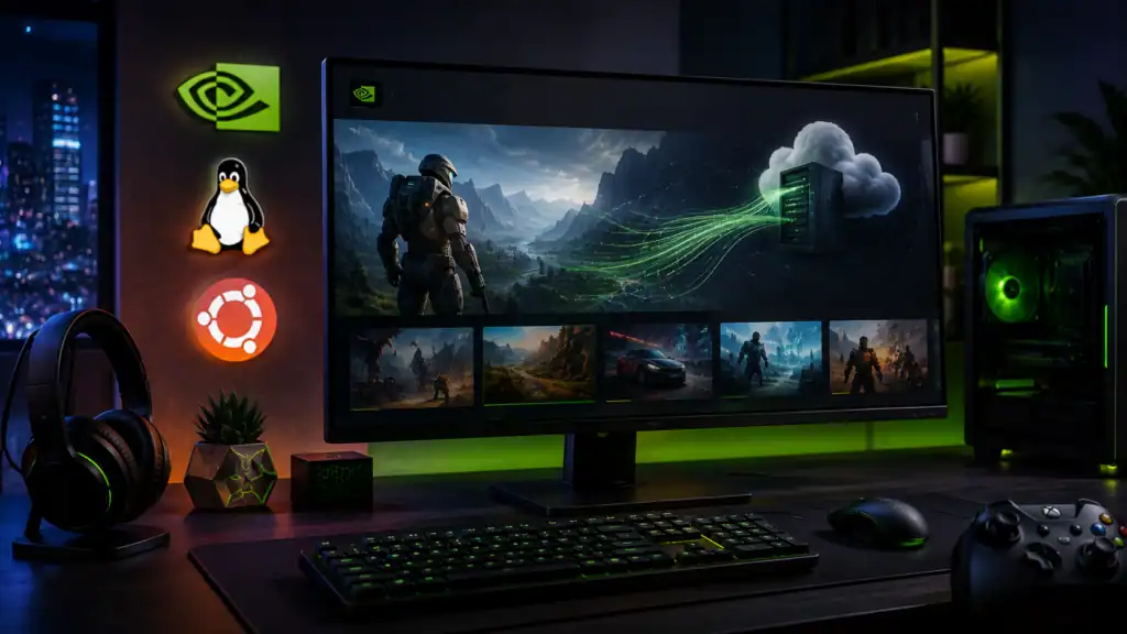 GeForce NOW funcionando en Ubuntu Linux para jugar videojuegos mediante la nube