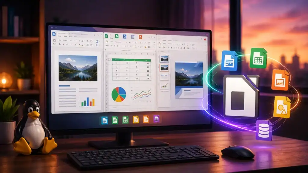 LibreOffice 26.8 ejecutándose en un escritorio Linux